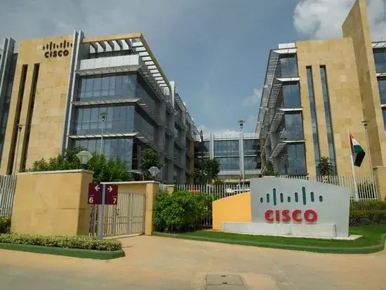 Cisco office building and sign at Bagmane Tech Park